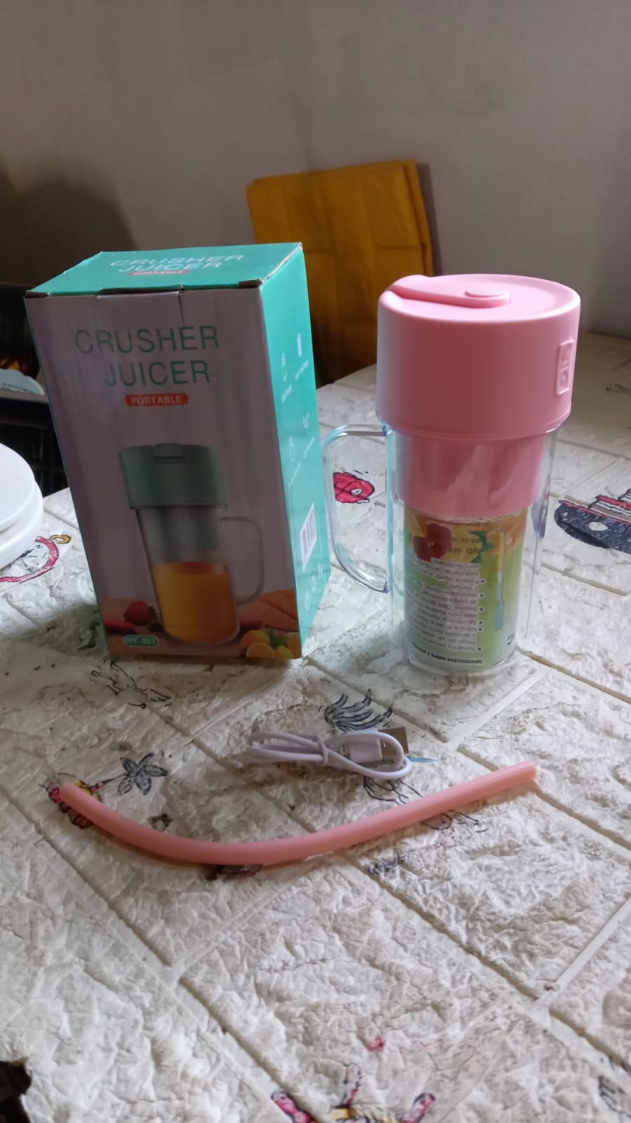 5841 2 In1 Portable Crusher Juicer With Handle & Straw for Smoothie Sipper USB Rechargeable (340 ml) 6 Stainless Steel Blades Compact Juicer Mixer, Juicer Portable Fresh Juice Blender Portable Electric Juicer ( 340 ML ) 5841 2 In1 Portable Crusher Juicer With Handle & Straw for Smoothie Sipper USB Rechargeable (340 ml) 6 Stainless Steel Blades Compact Juicer Mixer, Juicer Portable Fresh Juice Blender Portable Electric Juicer ( 340 ML )